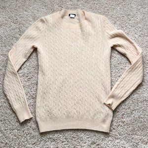 J.Crew Cambridge Cable Knit Light Pink Sweater